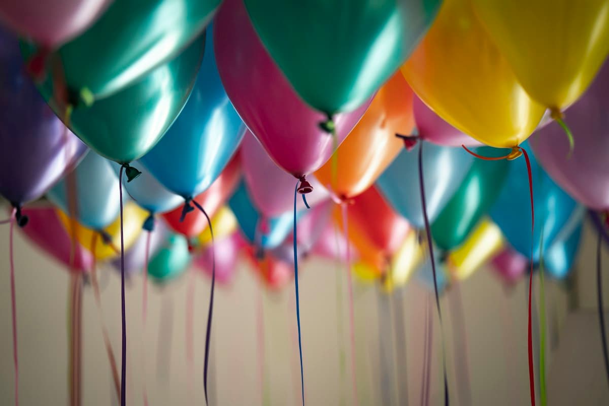 Renkli Balon Doğum Günü Konsepti